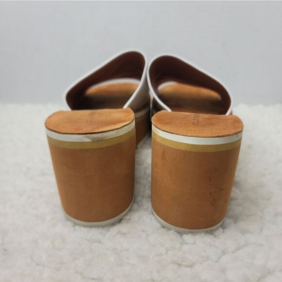 Clergerie Paris Clem Women's Platform Sandals Size 7.5 White Leather OpenToe - Picture 4 of 10